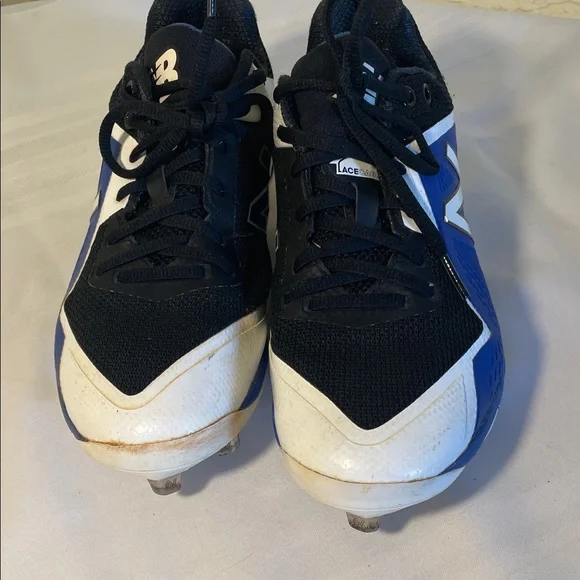 New Balance Navy and White Athletic Baseball Cleats - Picture 3 of 8